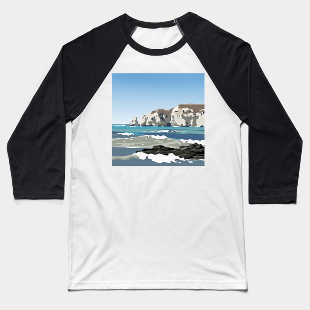 Haumuri Bluff, Kaikoura, NZ Baseball T-Shirt by irajane